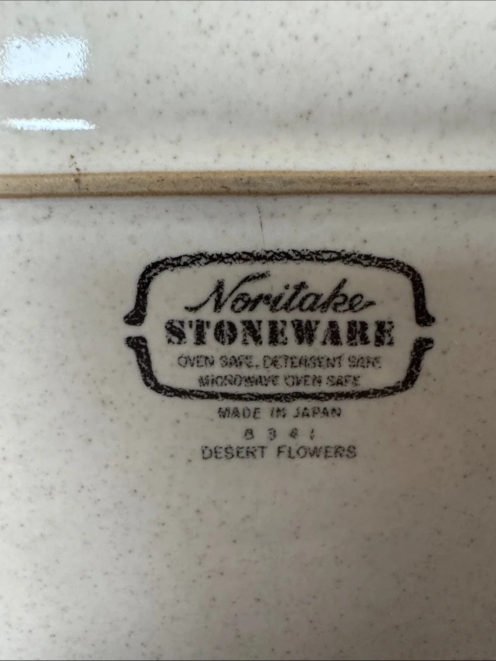 Noritake Stoneware Desert Floral Stoneware Serving  Platter 14” Japan #8341